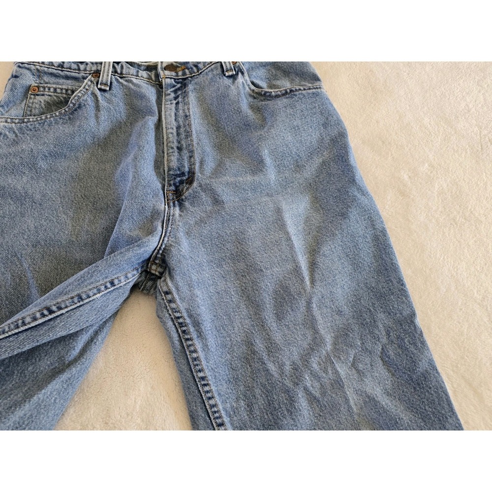 Vintage 90s Levi's 921 Tapered Fit Leg Orange Tab Denim Jeans 14 Short - Picture 8 of 9